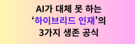 AI가 대체 못 하는 ‘하이브리드 인재’의 3가지 생존 공식