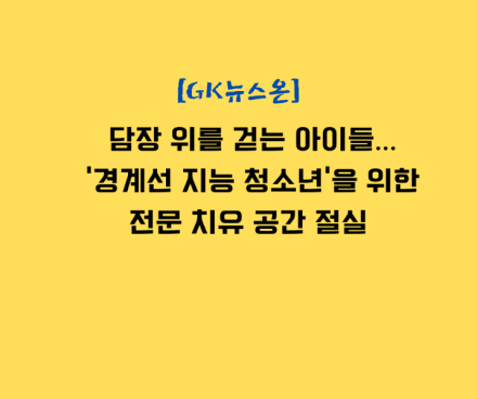 담장 위를 걷는 아이들... '경계선 지능 청소년'을 위한 전문 치유 공간이 절실하다