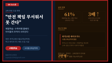 "안전 책임 무서워서 못 간다" 체험학습·수학여행 줄폐지… 아이들의 추억이 사라진다