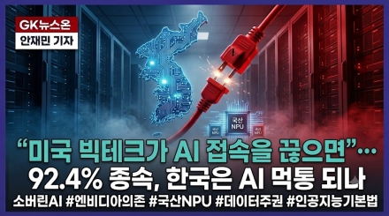 "미국 빅테크가 AI 접속을 끊으면"… 92.4% 종속, 한국은 AI 먹통 되나